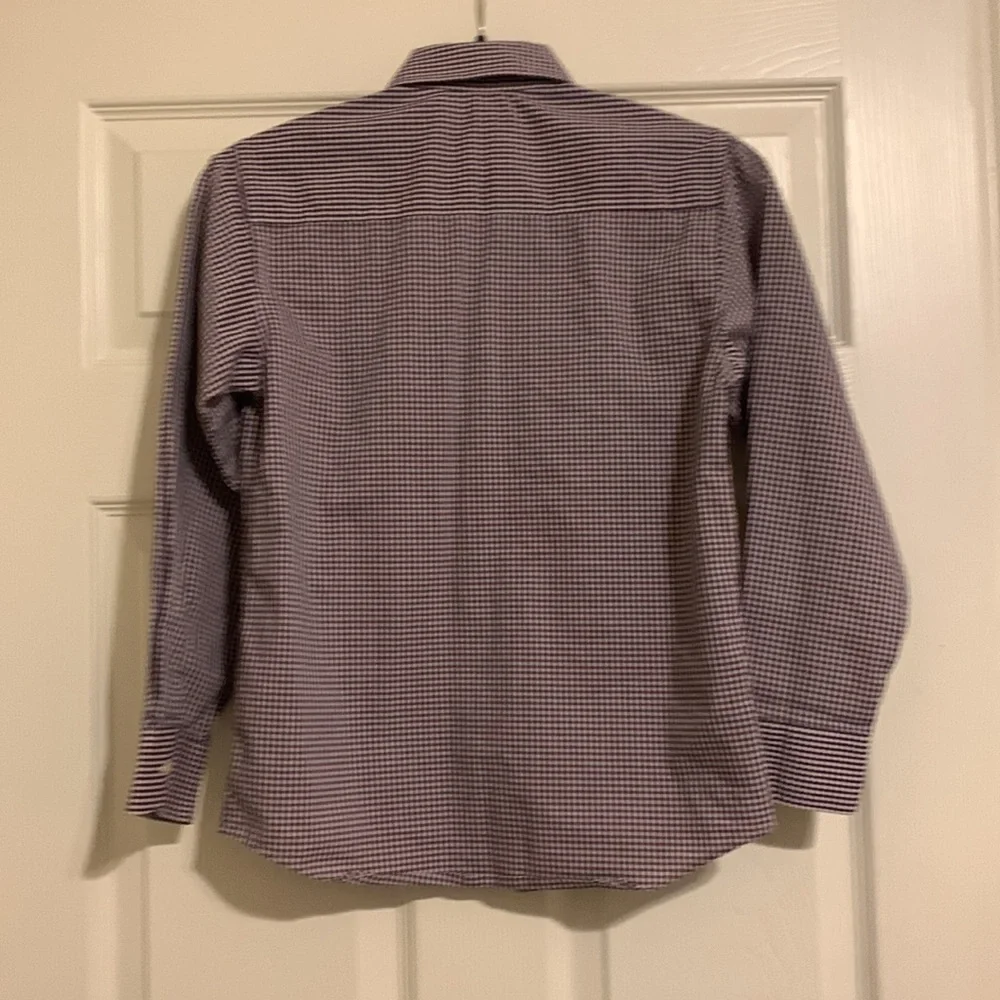 Kids Stretch Red White and BlueChaps Long Sleeve Dress Shirt Button Down - Picture 5 of 5